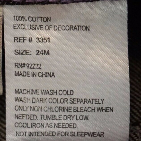 CARTERS WATCH THE WEAR Toddler Girls Jean Denim Heart Dress Sz. 24 Months - Picture 8 of 8